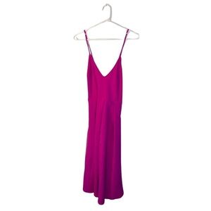 Elia Cher Hot Pink Dress with Criss-Cross Back - Size 12-14 NWOT